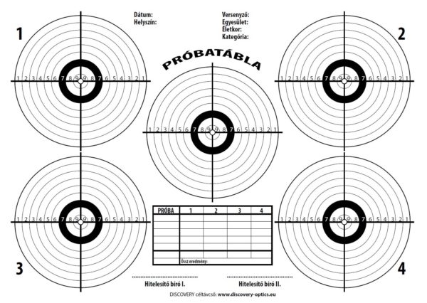 Shooting target can be printed in A4, free of charge