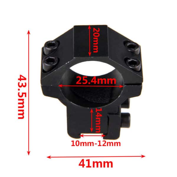 Alacsony céltávcső szerelék 25,4mm-es tubushoz éas 11mm-es szereléksínhez