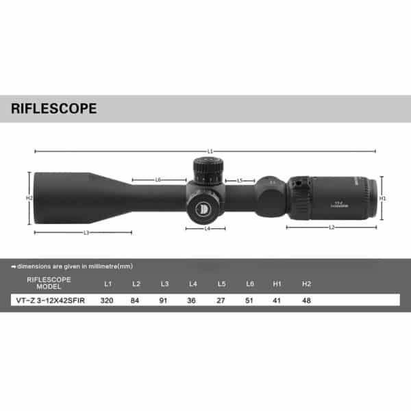 DISCOVERY VT-Z 3-12X42SFIR SFP 2022 1/4MOA Oldalparallaxos céltávcső