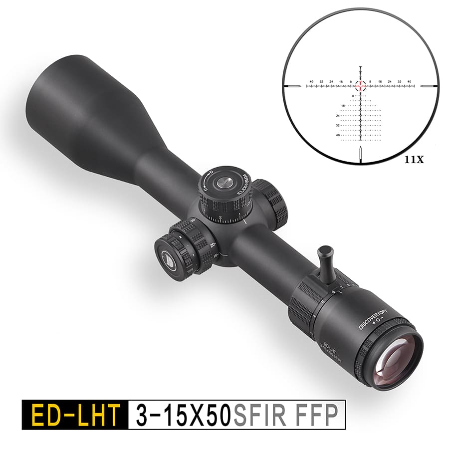 DISCOVERY ED LHT 3-15X50SFIR FFP 1/8MOA Side parallax riflescope