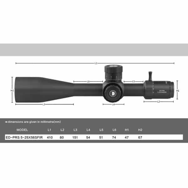 Discovery ED PRS 5-25x56SFIR 1/10MIL ZEROSTOP Oldalparallaxos céltávcső