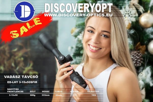 DISCOVERY ED LHT 3-15X50SFIR FFP 1/8MOA Oldalparallaxos céltávcső