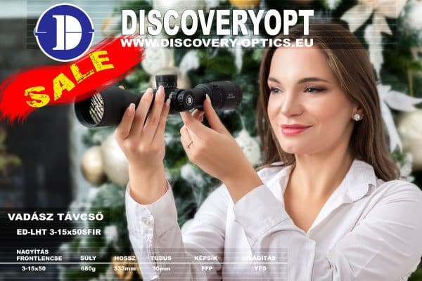 DISCOVERY ED LHT 3-15X50SFIR FFP 1/8MOA Oldalparallaxos céltávcső