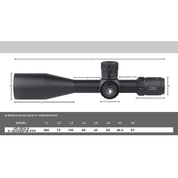 Discoveryopt HD GEN II 5-30X56SFIR FFP ZEROSTOP