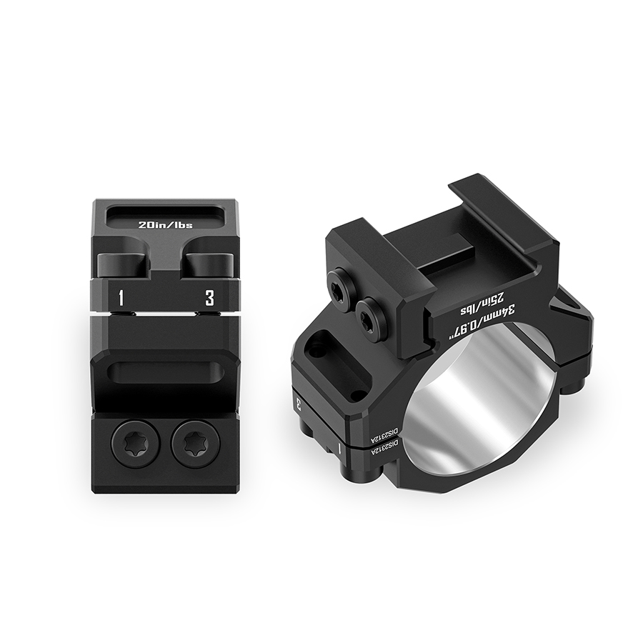 Discoveryopt premium 6061AL alacsony céltávcső szerelék 34mm tubushoz 20mm picatinny sínre